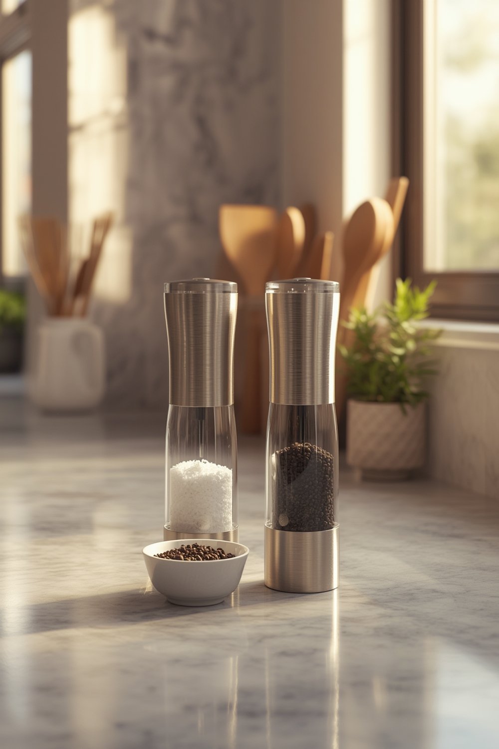 Electric Salt and Pepper Grinder - Illustration 1