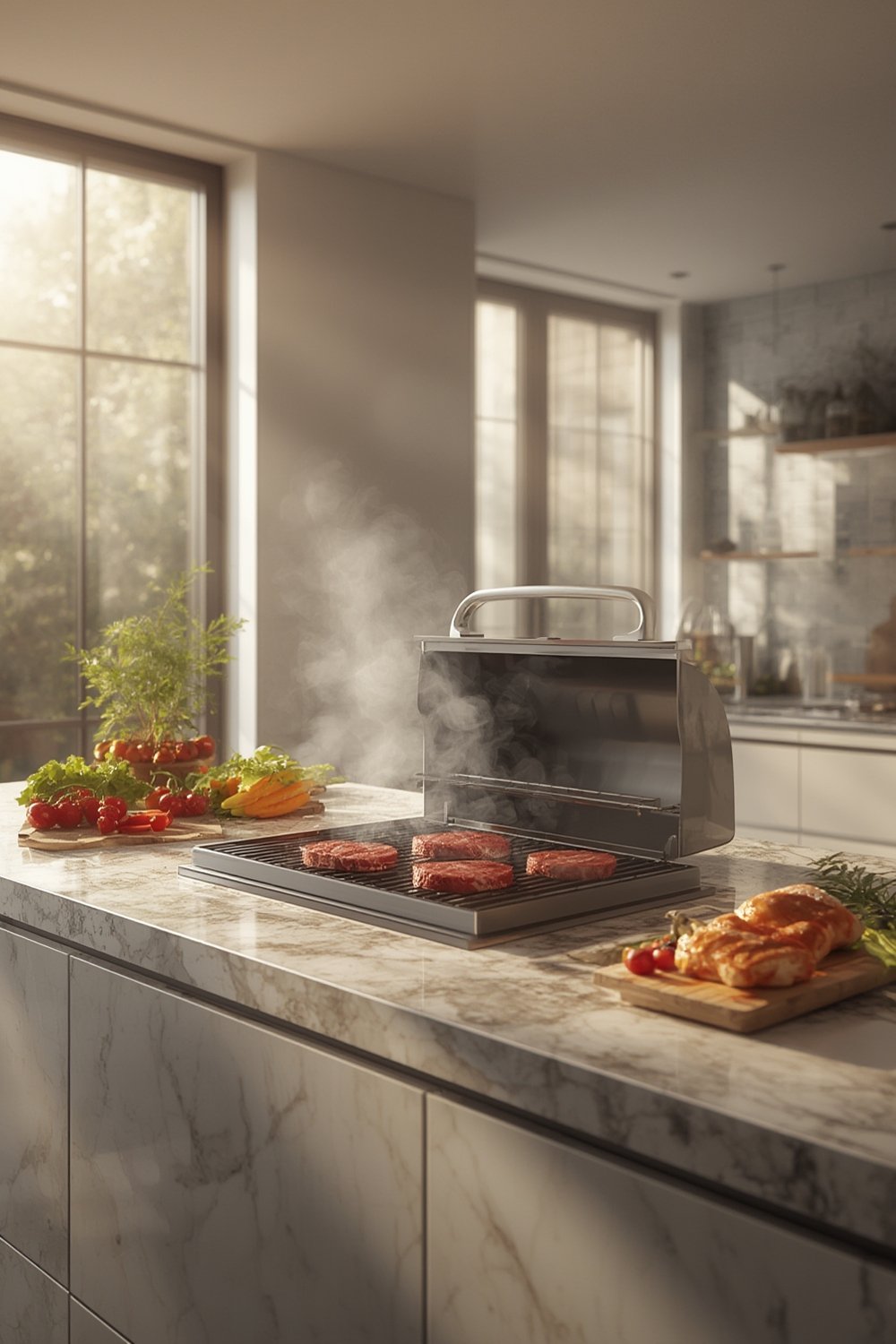 Smokeless Indoor Grill - Illustration 1