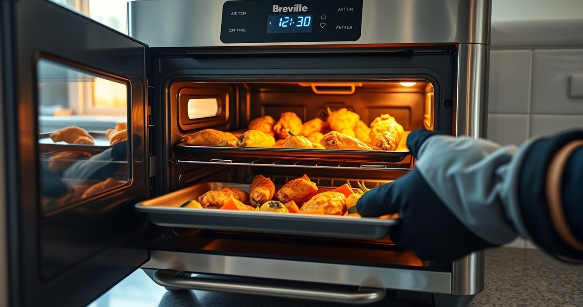 smart oven in action
