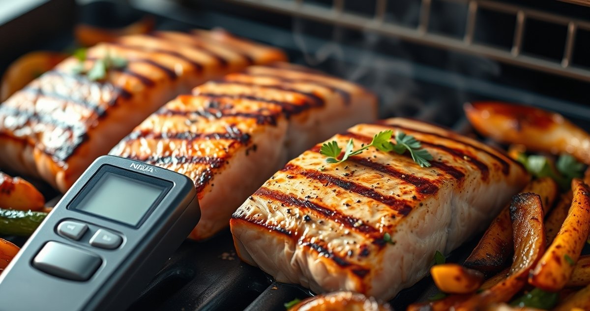 indoor grill in action