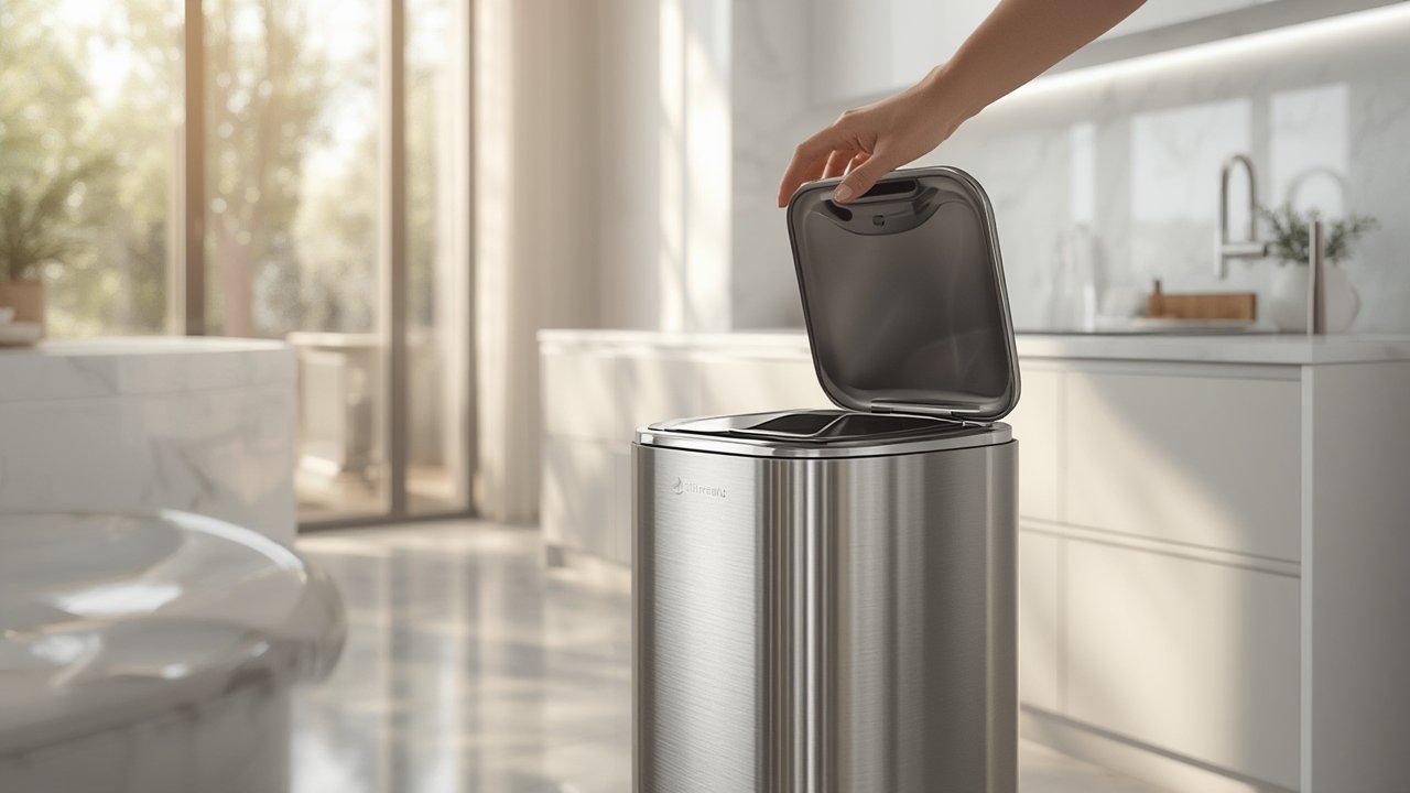 automatic trashcan product view
