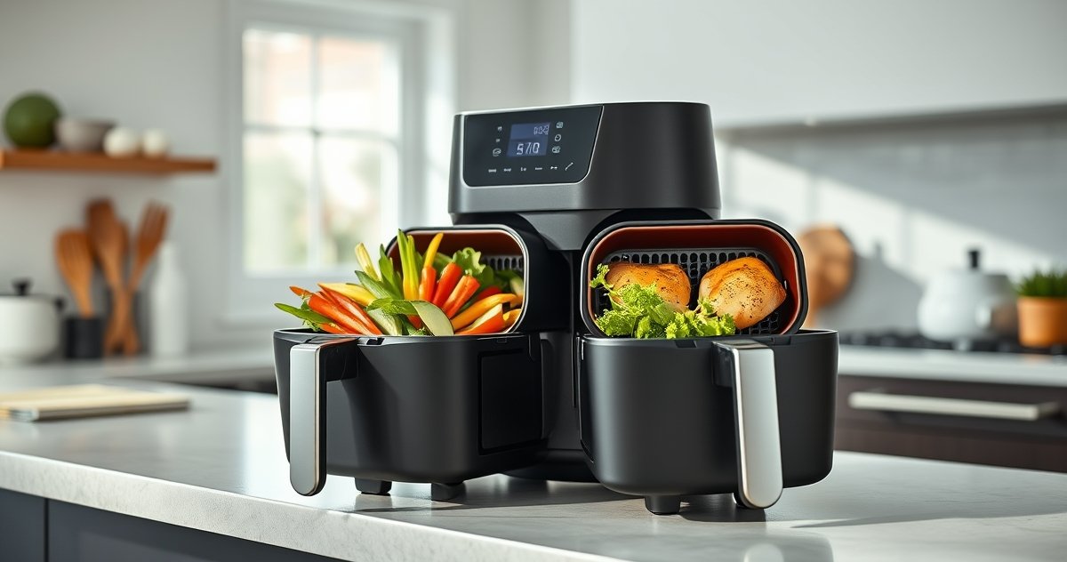dual airfryer product view
