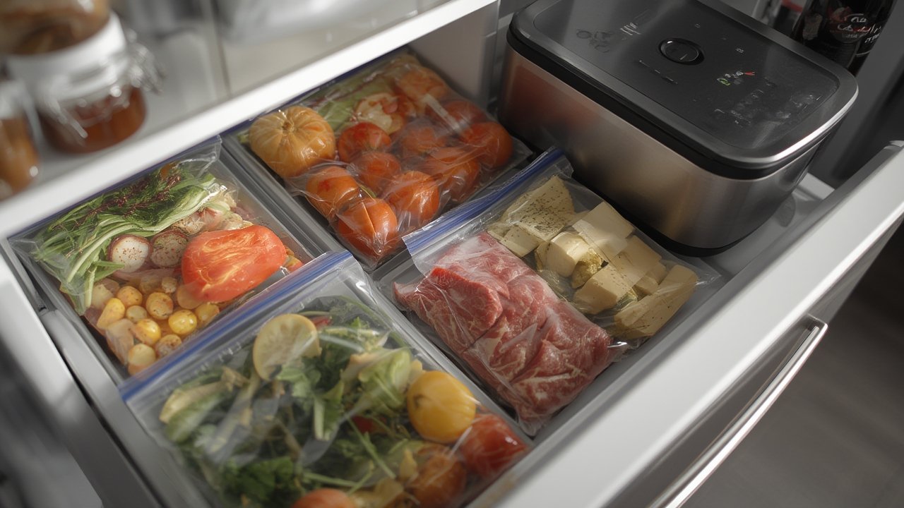 vacuum sealer in action