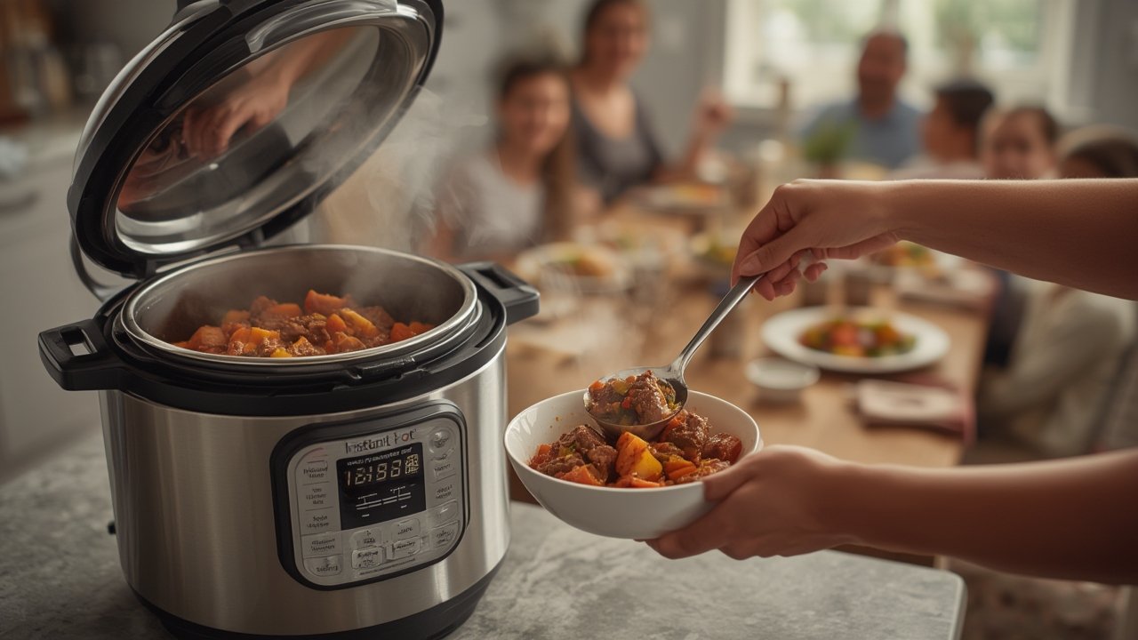 instant pot in action