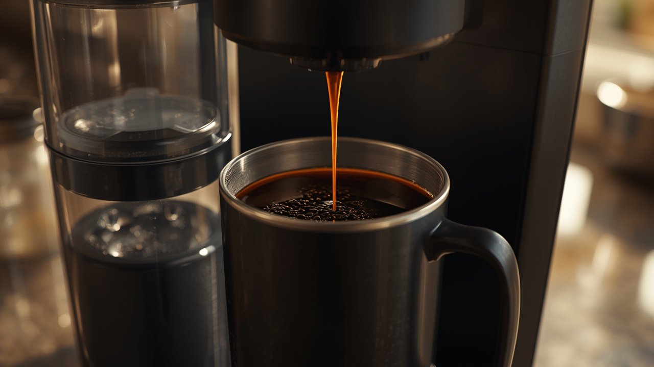 keurig coffee in action