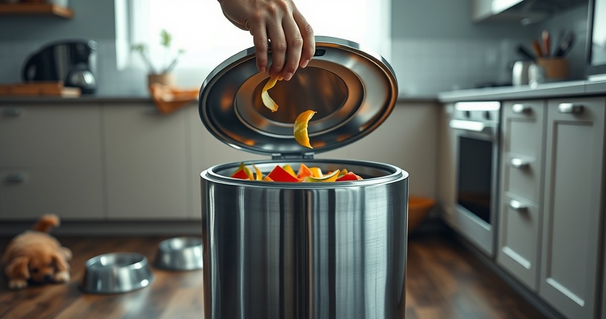 sensor trashcan in action