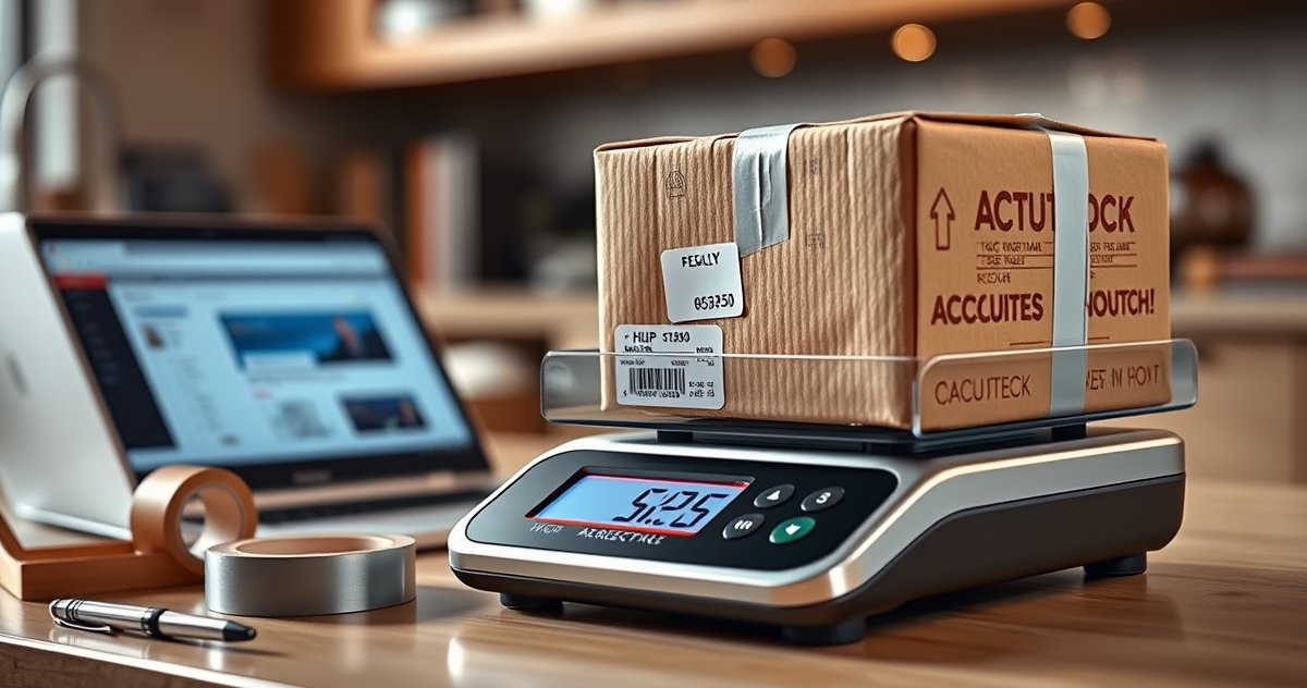 shipping scale in action