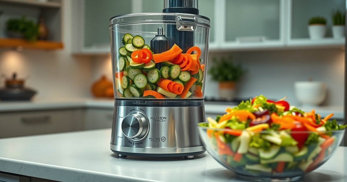 food processor in action