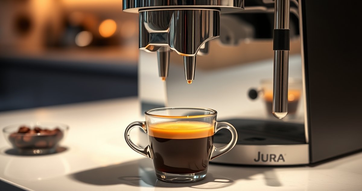 espresso machine in action